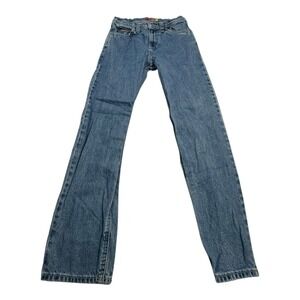 Empyre Jeans Mens 26 Blue Wash Denim Flare Leg Embroidered Casual